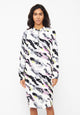 Second Hand Blusenkleid NURA aus LENZING™ ECOVERO™ - Violet / Lime (Zebra) - S