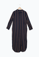 Second hand shirt dress STELLA from LENZING™ ECOVERO™ - Midnight Blue / Light Camel (Stripes) - L