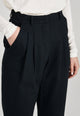 Second Hand Bundfaltenhose CHRISTIN aus Bio-Baumwolle - Dark Blue - XL
