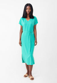 Second hand dress GBPHILINE relaxed fit from LENZING™ ECOVERO™ with belt - Amalfi Green - L