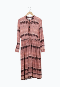Second Hand Maxikleid MARINA aus LENZING™ ECOVERO™ - Muddy Pink (Tie Dye) - M