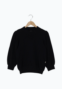 Second hand sweater GBCLOUDY made from recycled cotton with puff sleeves - Black - XS