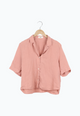 Second Hand Preloved Kurzarmbluse CAROL aus Leinen - Desert Peach (Linen) - L - N/A - L