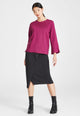 Second hand blouse shirt PENELOPE made from TENCEL™ REFIBRA™ Lyocell - Dark Pink (Refibra) - M