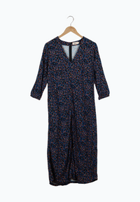 Second hand midi dress AMIRA from LENZING™ ECOVERO™ - Moroccan / Lime (Leo) - S - Moroccan / Lime (Leo) - S