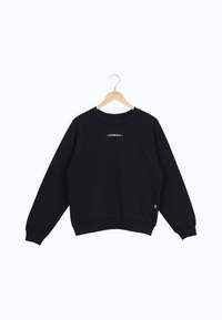 GBYARA Secondhand Sweatshirt Made of Soft Organic Cotton with Embroidery - Black - L