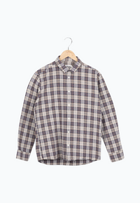 Second hand flannel shirt KENT made from organic cotton - Camel (Checks) - N/A - M