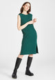 Second hand dress JADE made from recycled cotton - Cedar Green - M