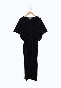 VICKY Secondhand Jersey Dress Made of TENCEL™ Lyocell - Black (Tencel) - S