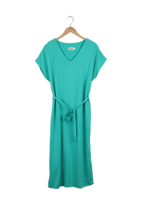 Second hand dress GBPHILINE relaxed fit from LENZING™ ECOVERO™ with belt - Amalfi Green - L