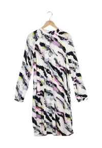 Second Hand Blusenkleid NURA aus LENZING™ ECOVERO™ - Violet / Lime (Zebra) - S