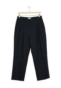 Second Hand Bundfaltenhose CHRISTIN aus Bio-Baumwolle - Dark Blue - XL