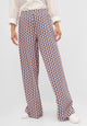 Secondhand MARLEEN Pants made from LENZING™ ECOVERO™ - Terracotta / Blue (Geometric) - XL