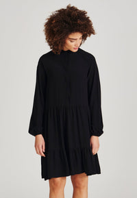 Givn Berlin Volantkleid LENDRA aus LENZING™ ECOVERO™ Dress Black