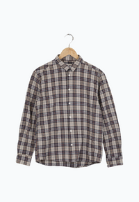 Second Hand Flanellhemd KENT aus Bio-Baumwolle - Camel (Checks) - S