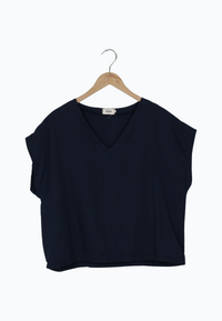Second Hand Blusenshirt RUBY aus TENCEL™ REFIBRA™ Lyocell - Ocean Blue (Refibra) - XL