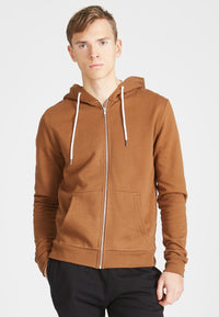 Second Hand Sweatjacke WINSTON aus Bio-Baumwolle - Caramel Brown - XL