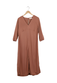 Second Hand Midikleid AMIRA aus LENZING™ ECOVERO™ - Truffle Beige - S - Truffle Beige - S