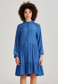 Second Hand Volantkleid LENDRA aus LENZING™ ECOVERO™ - Sky Blue - XS