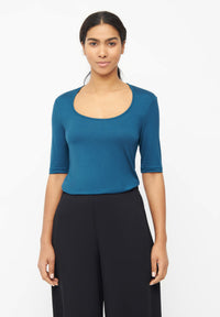 Second hand T-shirt ANN made from TENCEL™ Lyocell - Moroccan Blue (Tencel) - XS
