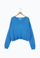 Second Hand Strickpullover GBLINNEA relaxed Fit aus Bio-Baumwolle - French Blue - S