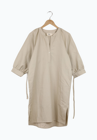 Second Hand Blusenkleid ODETTE aus Bio-Baumwolle - Beige - S