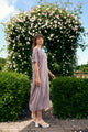 Second Hand Maxikleid ONA aus LENZING™ ECOVERO™ - Terracotta / Blue (Geometric) - S