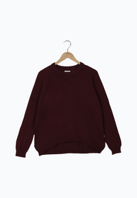Second Hand Strickpullover ERICA aus Bio-Baumwolle - Bordeaux - M