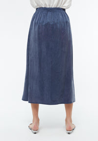Givn Berlin A-Linien-Rock GBVANA aus TENCEL™ mit Peach-Effekt Skirt Nightshade Blue