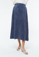 Givn Berlin A-Linien-Rock GBVANA aus TENCEL™ mit Peach-Effekt Skirt Nightshade Blue