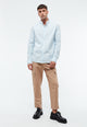 Givn Berlin Baumwollhemd GBWES mit Stehkragen Buttoned Shirt Ice Blue (Melange)