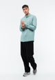 Givn Berlin Baumwollhemd GBWES mit Stehkragen Buttoned Shirt Malachite Green (Melange)