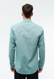 Givn Berlin Baumwollhemd GBWES mit Stehkragen Buttoned Shirt Malachite Green (Melange)