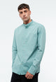 Givn Berlin Baumwollhemd GBWES mit Stehkragen Buttoned Shirt Malachite Green (Melange)