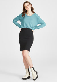 Givn Berlin Bleistiftrock ALISON aus recycelter Baumwolle Skirt Dark Grey