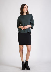 Givn Berlin Bleistiftrock NANE aus Bio-Baumwolle Skirt Black (Diagonal Stripes)