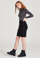 Givn Berlin Bleistiftrock NANE aus Bio-Baumwolle Skirt Black (Structure)