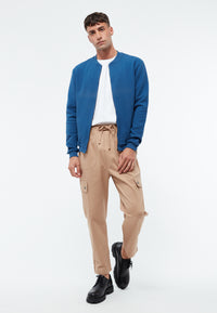 Givn Berlin Blouson CARTER aus Bio-Baumwolle Jacket Ocean Blue (Rib)