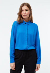 Givn Berlin Bluse GBIVA aus LENZING™ ECOVERO™ mit Stehkragen Blouse Electric Blue