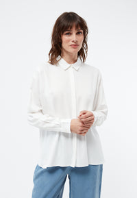 Givn Berlin Bluse GBIVA aus LENZING™ ECOVERO™ mit Stehkragen Blouse White