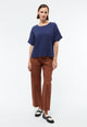 Givn Berlin Bluse GBPINA aus Bio-Baumwoll Musselin im oversized Look Blouse Nightshade Blue (Musselin)