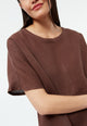 Givn Berlin Bluse GBPINA aus Leinen Blouse Chocolate Brown (Linen)