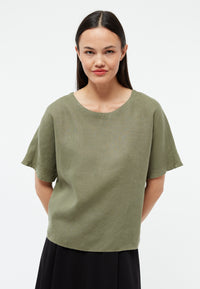 Givn Berlin Bluse GBPINA aus Leinen Blouse Faded Olive (Linen)