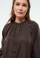 Givn Berlin Bluse GBSMILLA mit Puffärmeln aus TENCEL™ mit Peach-Effekt Blouse Coffee Brown (Tencel)