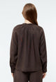 Givn Berlin Bluse GBSMILLA mit Puffärmeln aus TENCEL™ mit Peach-Effekt Blouse Coffee Brown (Tencel)