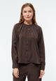 Givn Berlin Bluse GBSMILLA mit Puffärmeln aus TENCEL™ mit Peach-Effekt Blouse Coffee Brown (Tencel)