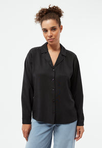 Givn Berlin Bluse GBZORA aus TENCEL™ mit Reverskragen Blouse Black (Tencel)
