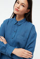Givn Berlin Blusenhemd GBNADA aus Leinen Blouse Blazing Blue (Linen)