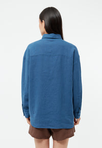 Givn Berlin Blusenhemd GBNADA aus Leinen Blouse Blazing Blue (Linen)