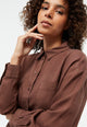 Givn Berlin Blusenhemd GBNADA aus Leinen Blouse Chocolate Brown (Linen)
